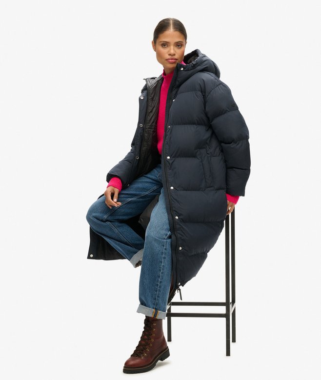 Hooded Longline Puffer Coat