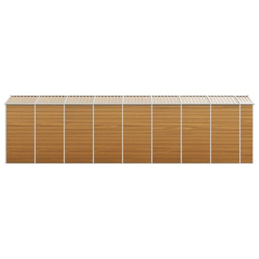 NNEVL Garden Shed Light Brown 191x725x198 cm Galvanised Steel