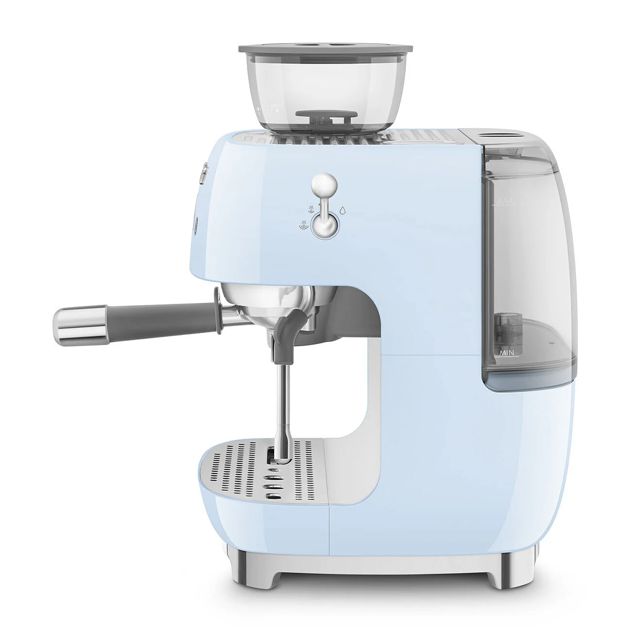 Espresso Coffee Machine with Grinder in Pastel Blue