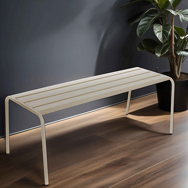 Banc d'intérieur en métal ivoire PalavasOviala
