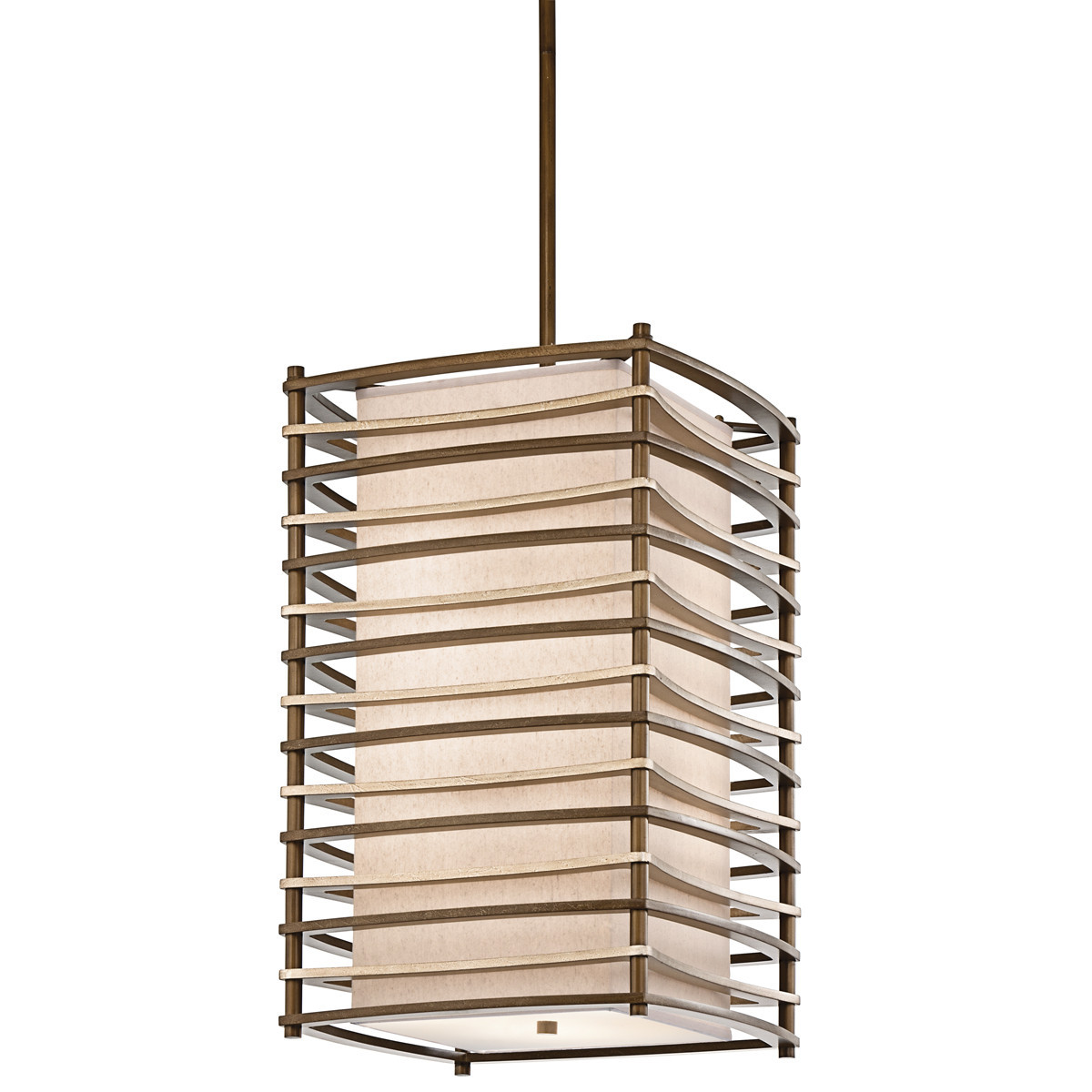 Lampa wisząca ciepły brąz Moxie 4xE27x100W wym: 160x40,6x40,6 cm Kichler
