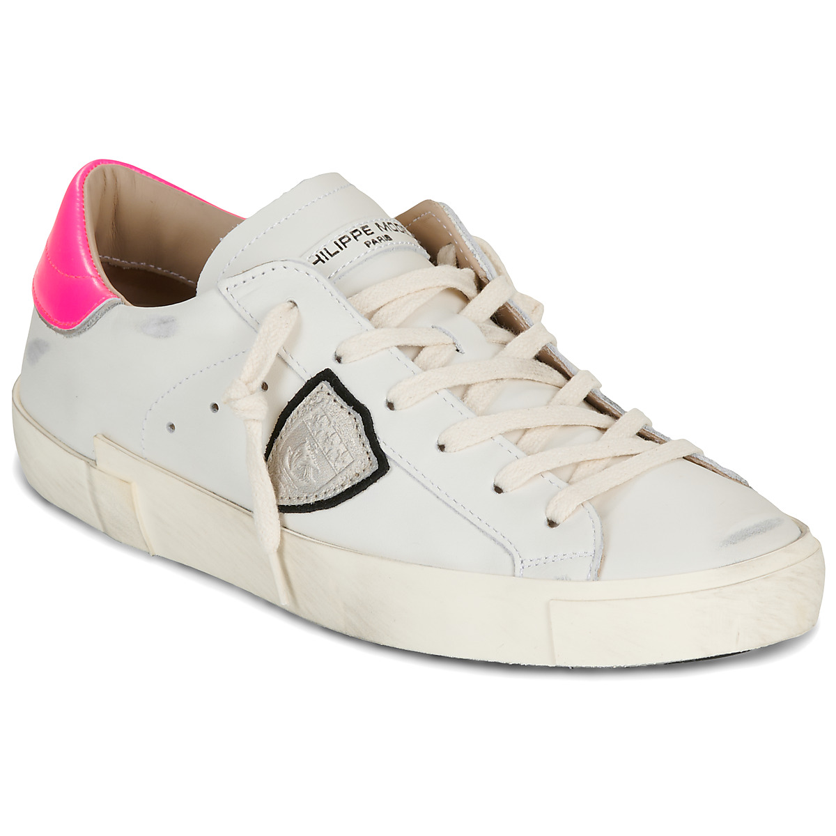 Philippe Model - PRSX LOW WOMAN - White / Pink