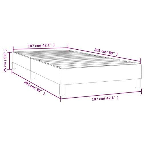 NNEVL Box Spring Bed Frame Black 100x200 cm Velvet