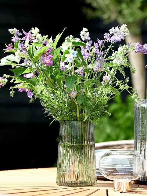 Vase ROY Ø13xH20cm grå