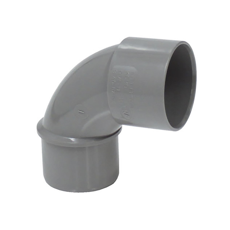 Coude en PVC pour sanitaire gris M/F 87° Ø 40 mm