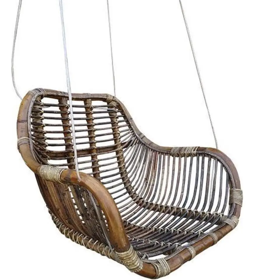 Van der Leeden Rotan hangstoel Fly Brown (L)66 x (B)65 x (H)49 cm
