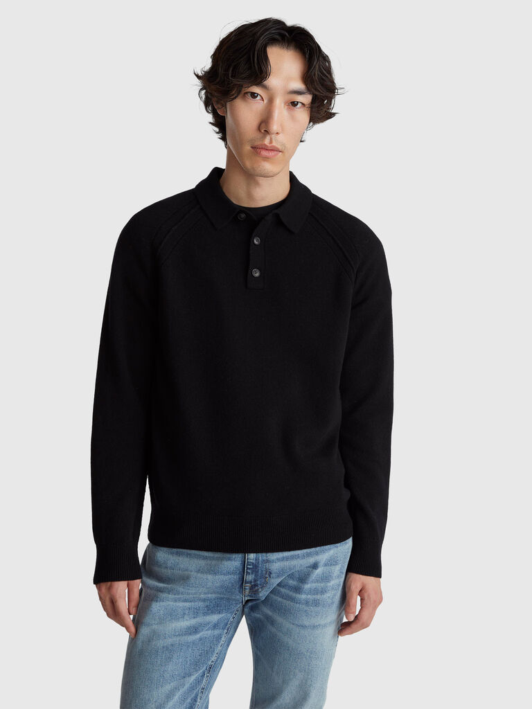 Polo in pure Merino wool