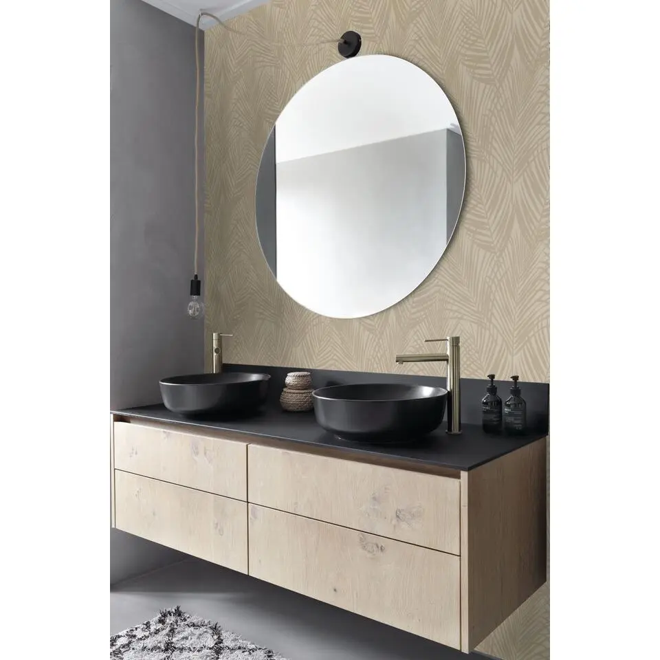ESTAhome behang palmbladeren beige - 53 cm x 10.05 m