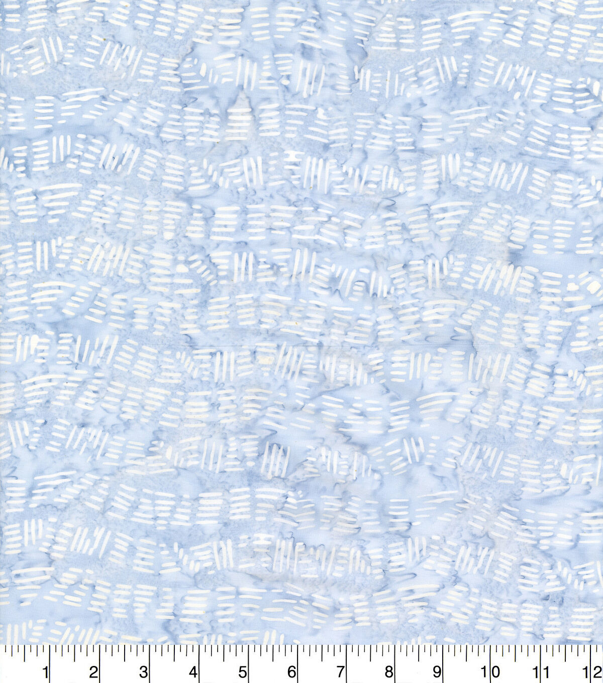 Hi Fashion Funky Dashes On Light Blue Batik Cotton Fabric
