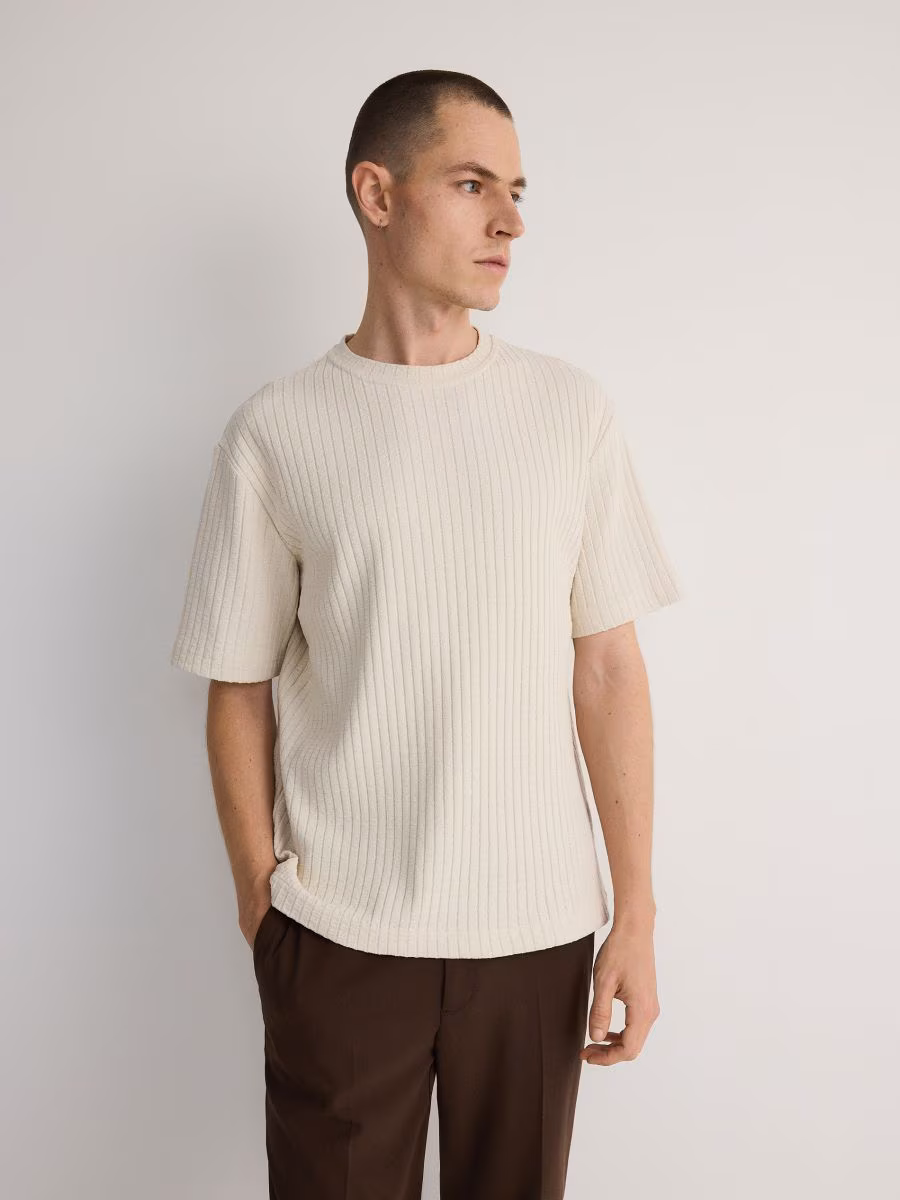 Comfort Fit Rib Knit T-Shirt