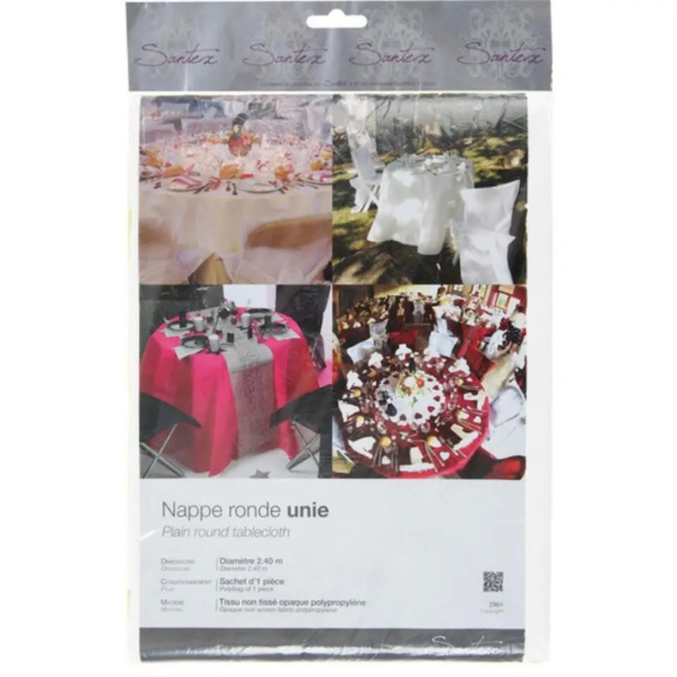 Wit rond tafelkleed/tafellaken 180 cm non woven polypropyleen