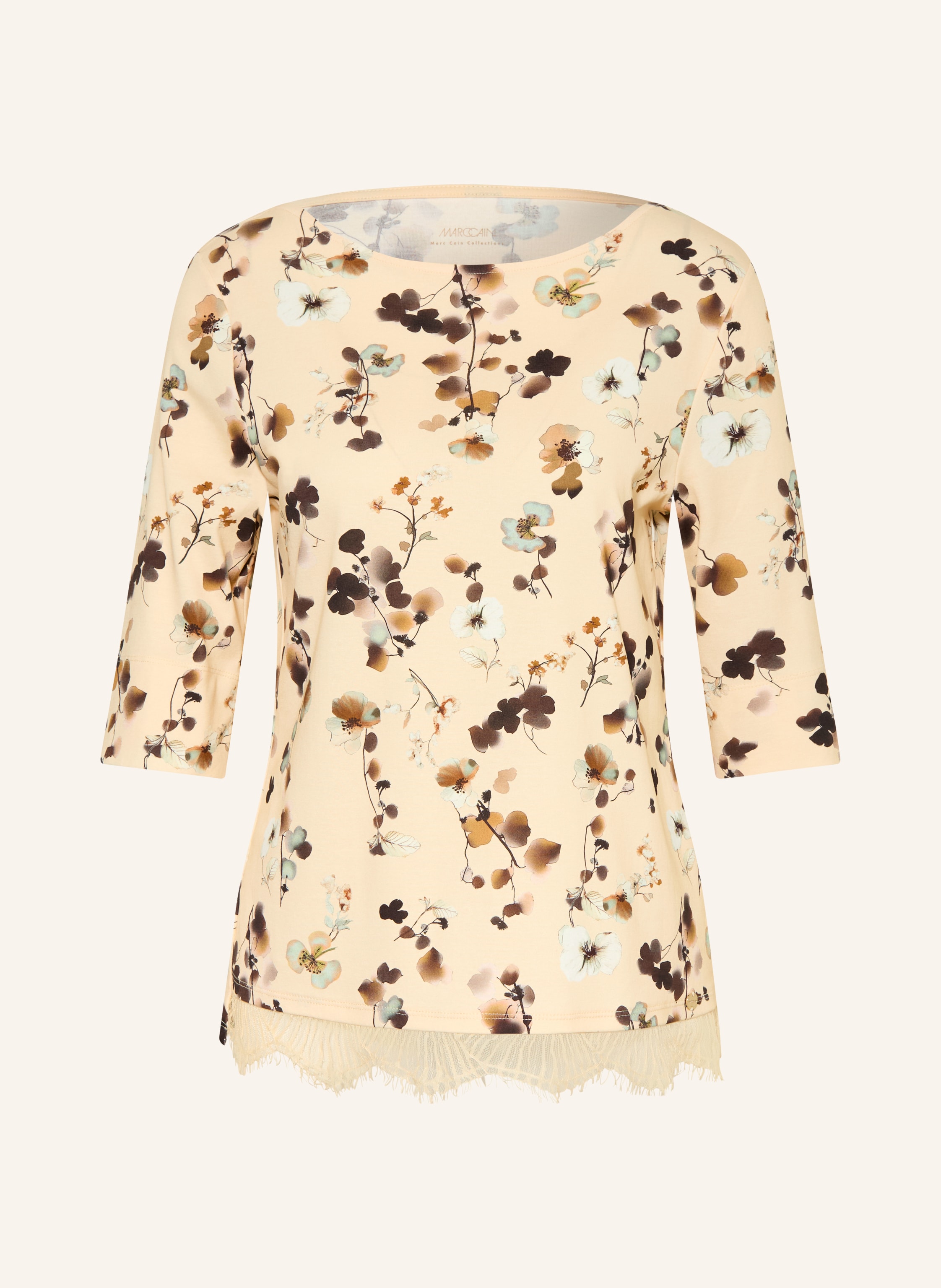 MARC CAIN Shirt mit 3/4-Arm und Spitze