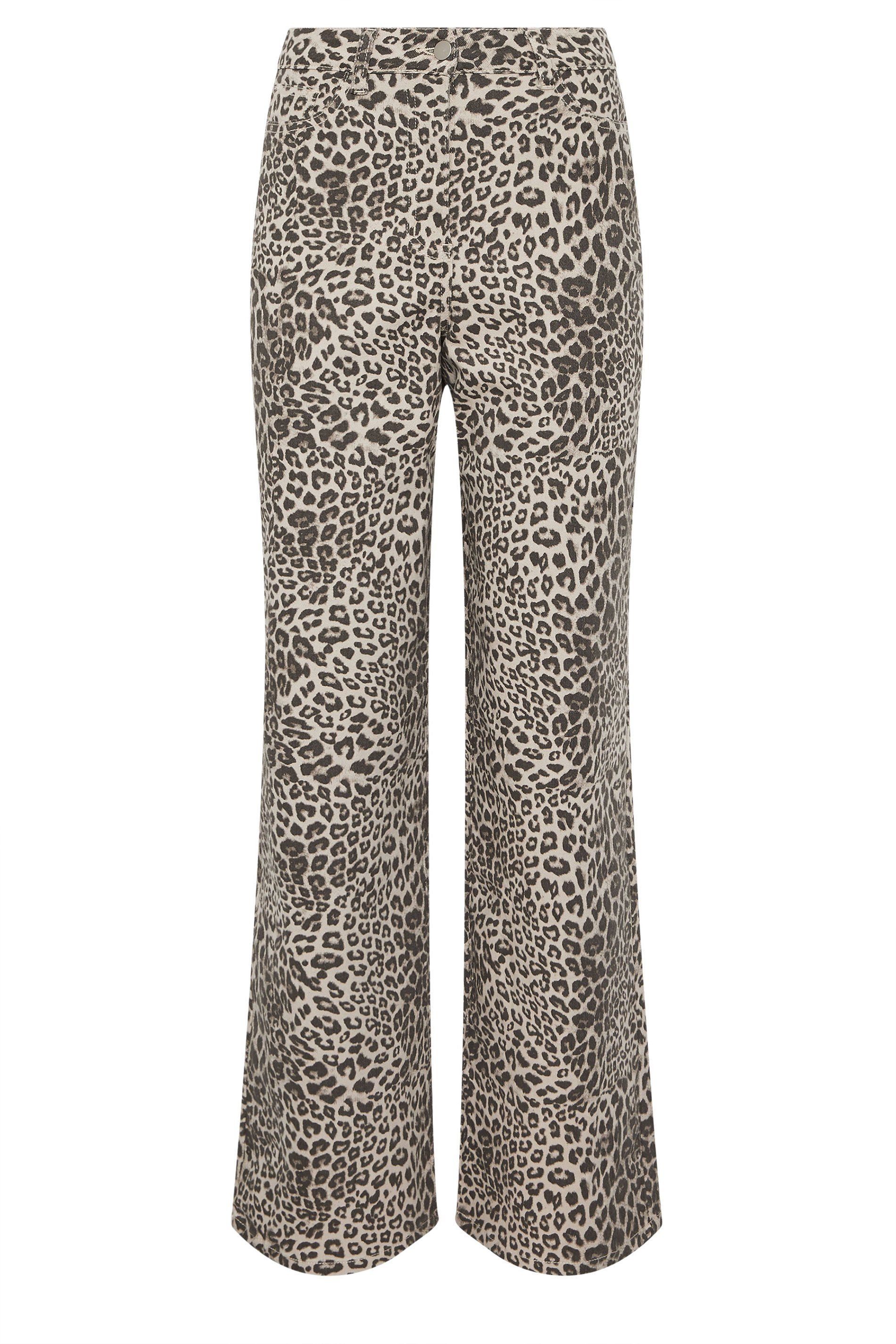 Long Tall Sally Tall Leopard Print Wide Leg Jeans