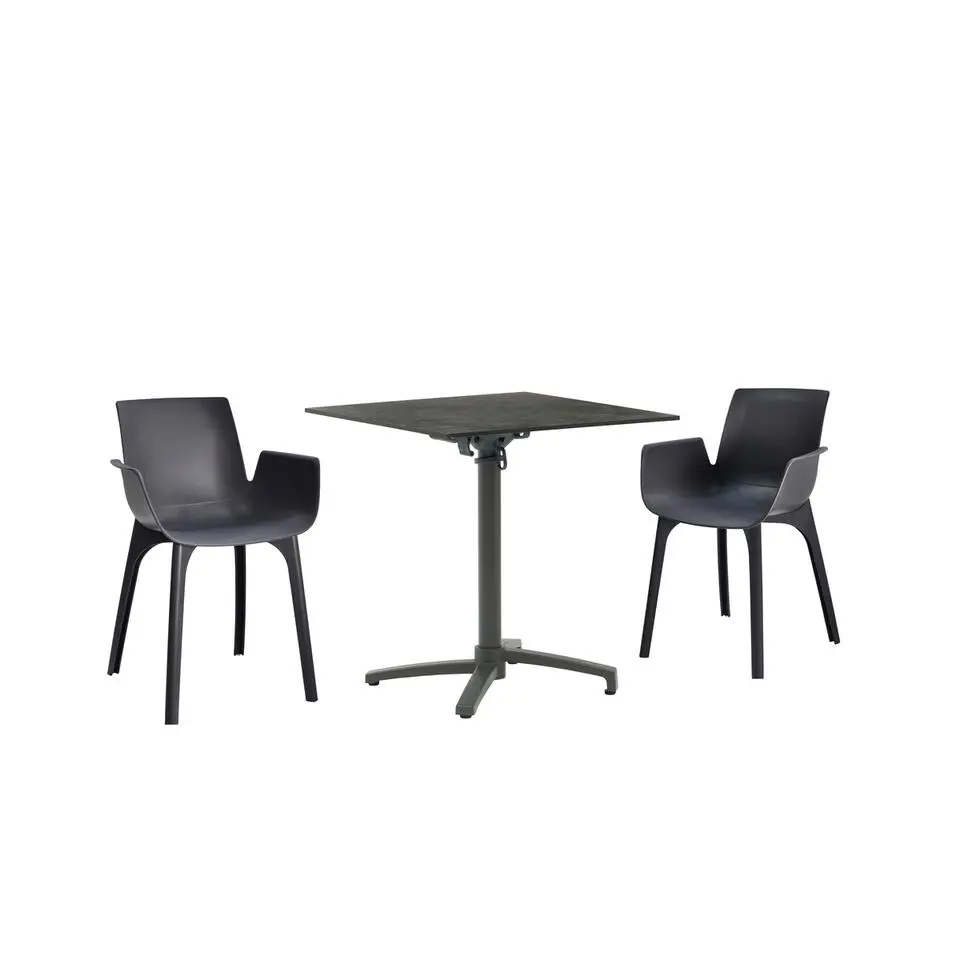 Sens-Line - Julia HPL Bistro Tafel - 70x70cm - Antraciet