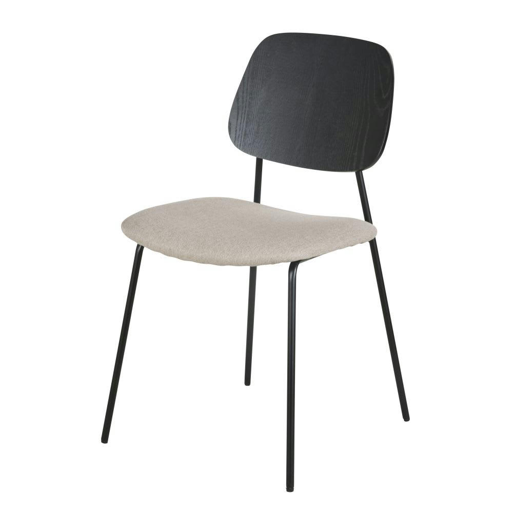 Eye - Chaise beige chiné et noire