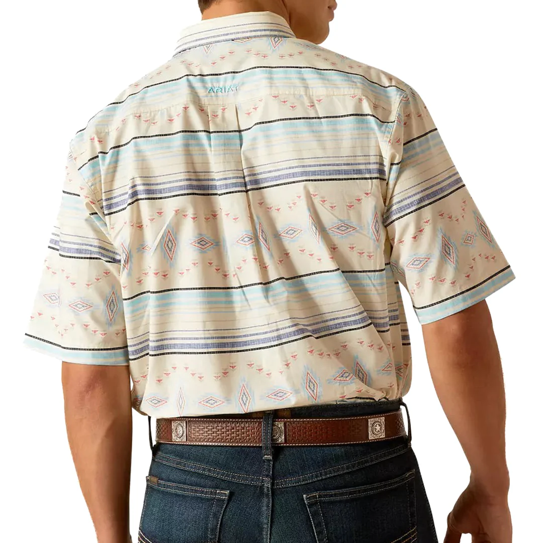 Мужская рубашка Ariat Run This Town Aztec Classic Fit с коротким рукавом и пуговицами