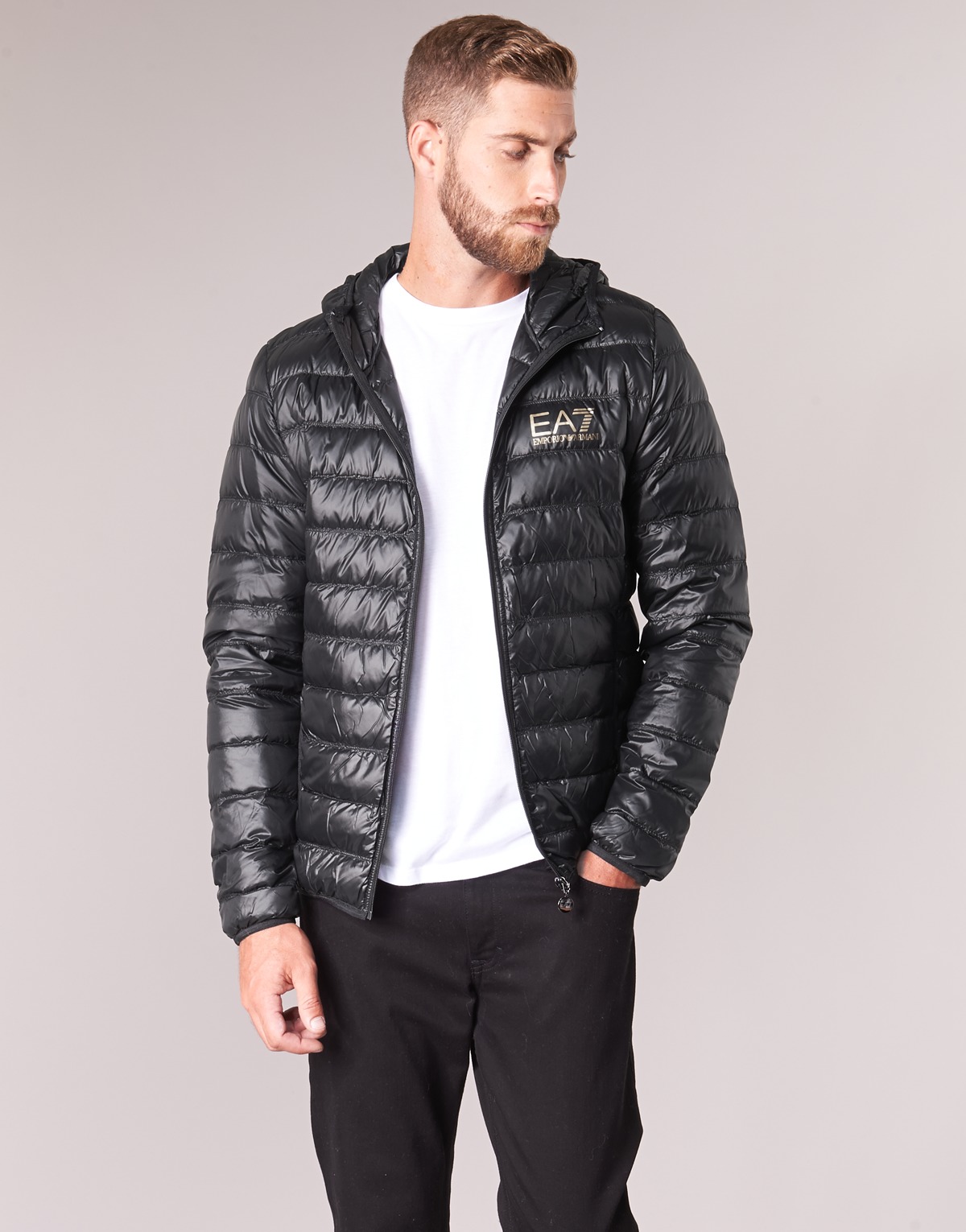Emporio Armani EA7 - TRAIN CORE ID M DOWN LIGHT - Black / Gold