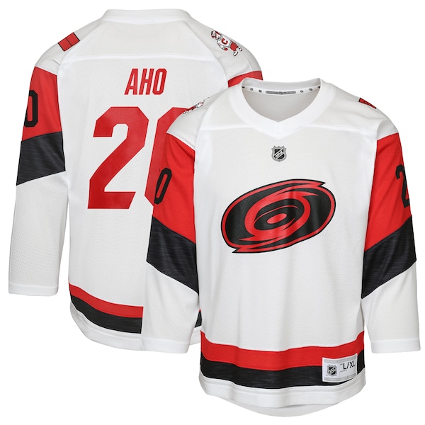 Sebastian Aho Carolina Hurricanes Youth Away Replica Player Jersey - White
