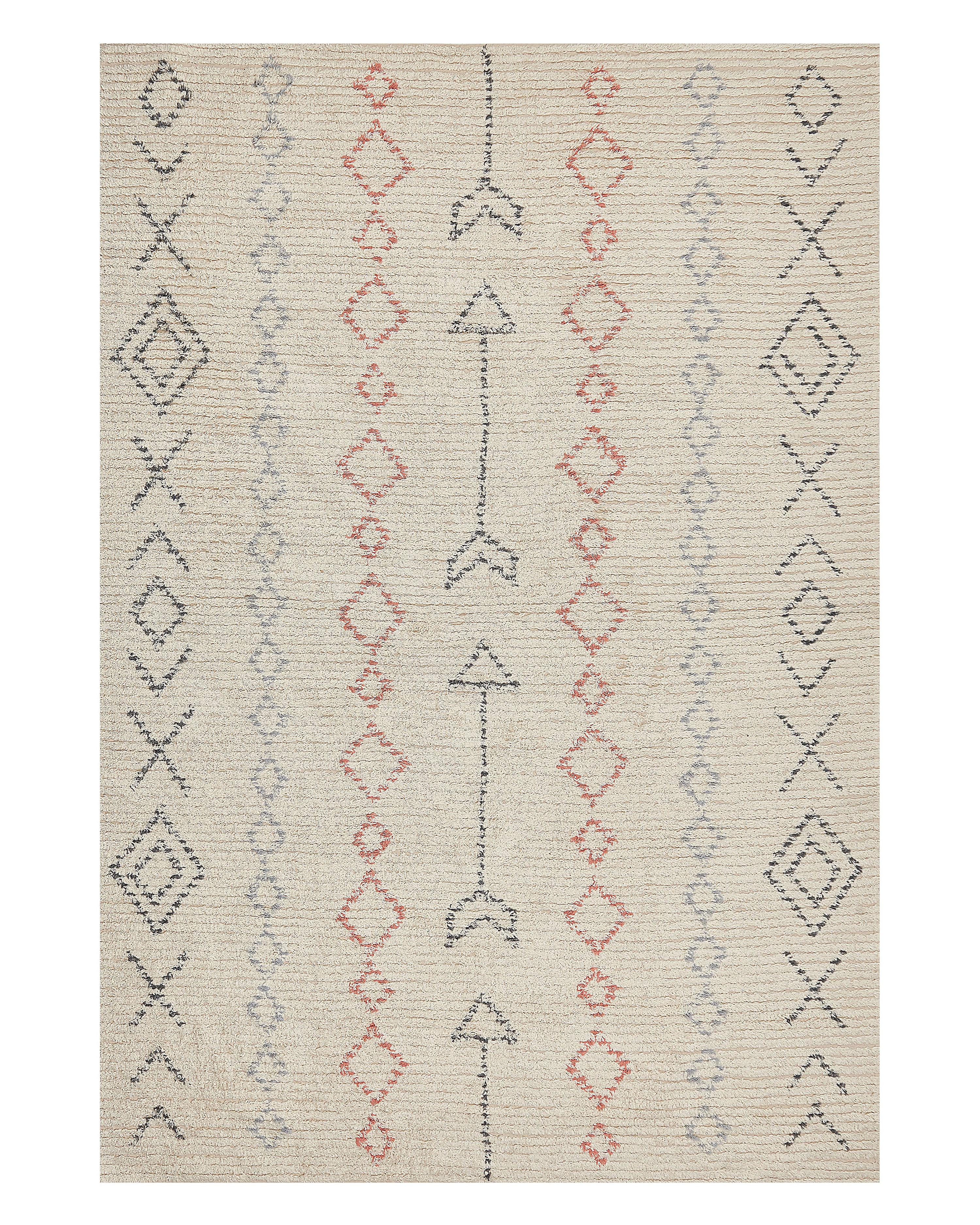 Rug DISPUR Beige 140 x 200 cm Cotton