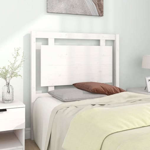 NNEVL Bed Headboard White 95.5x4x100 cm Solid Wood Pine