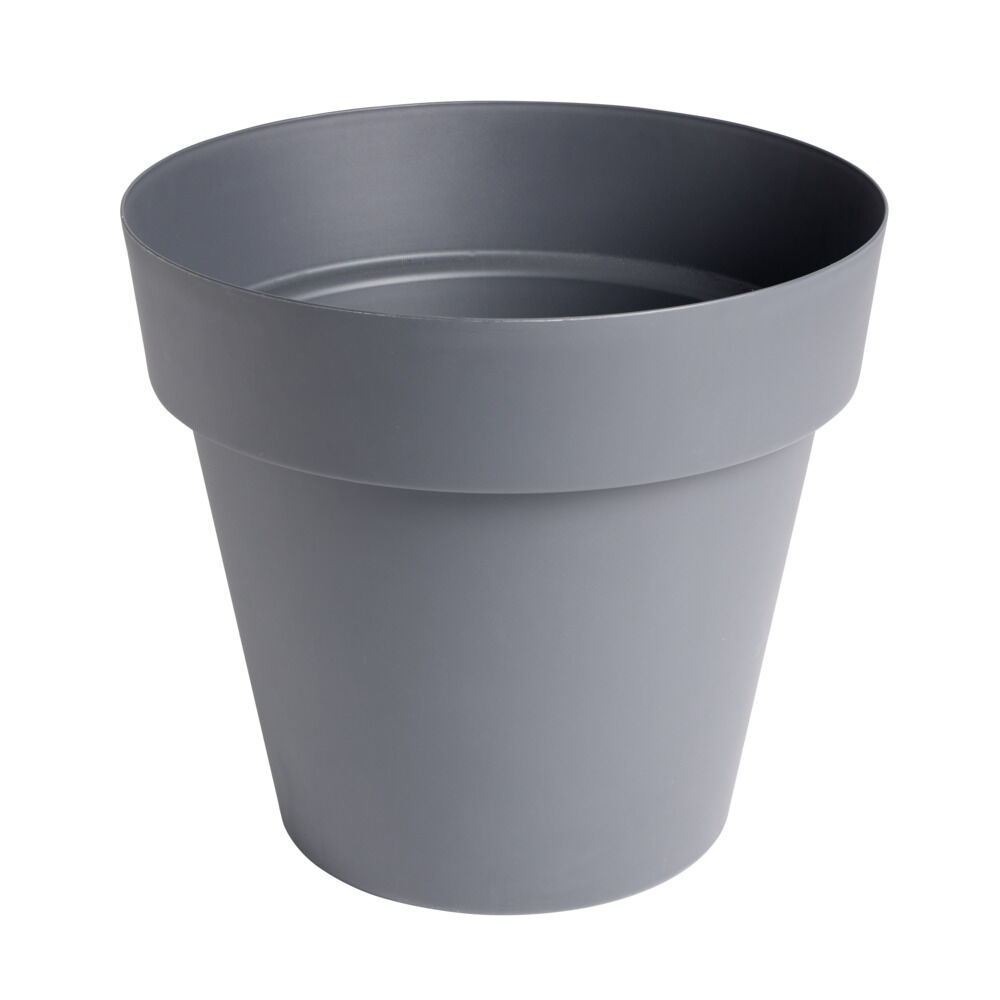 Pot rond Paris plastique gris Ø60xH52,5cm