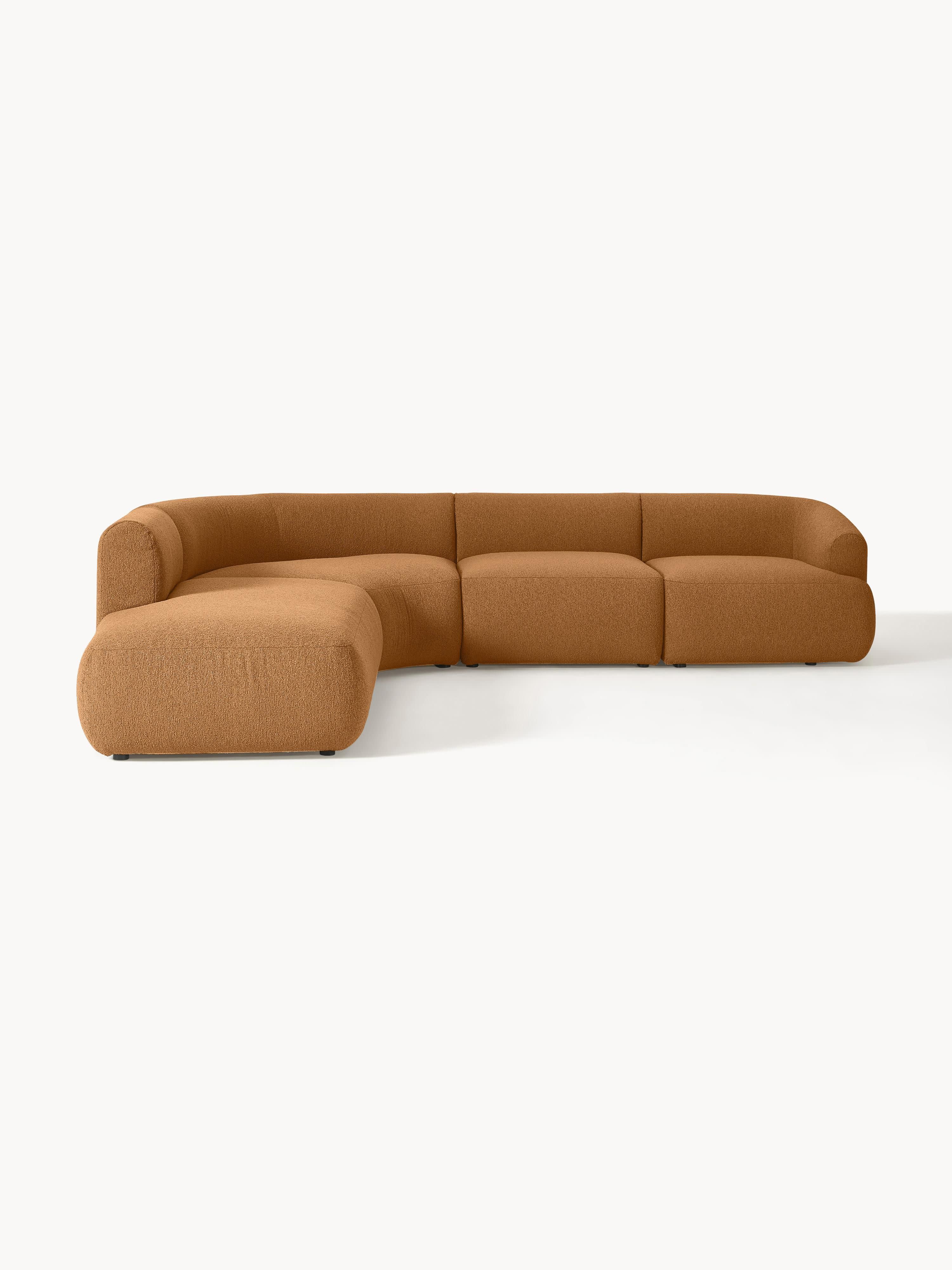 Modulares Bouclé-Ecksofa Sofia (4-Sitzer)
