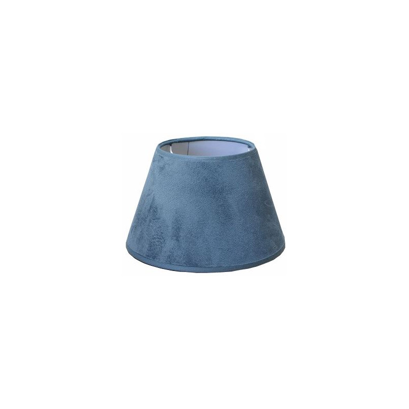 Abat-jour Conica bleu velours Ø 20 cm NIEDERAU