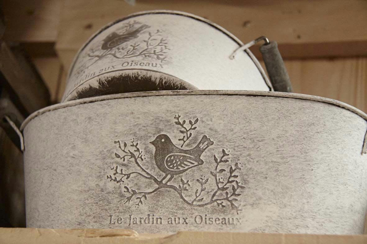 - Corbeille ronde en métal le jardin aux oiseaux