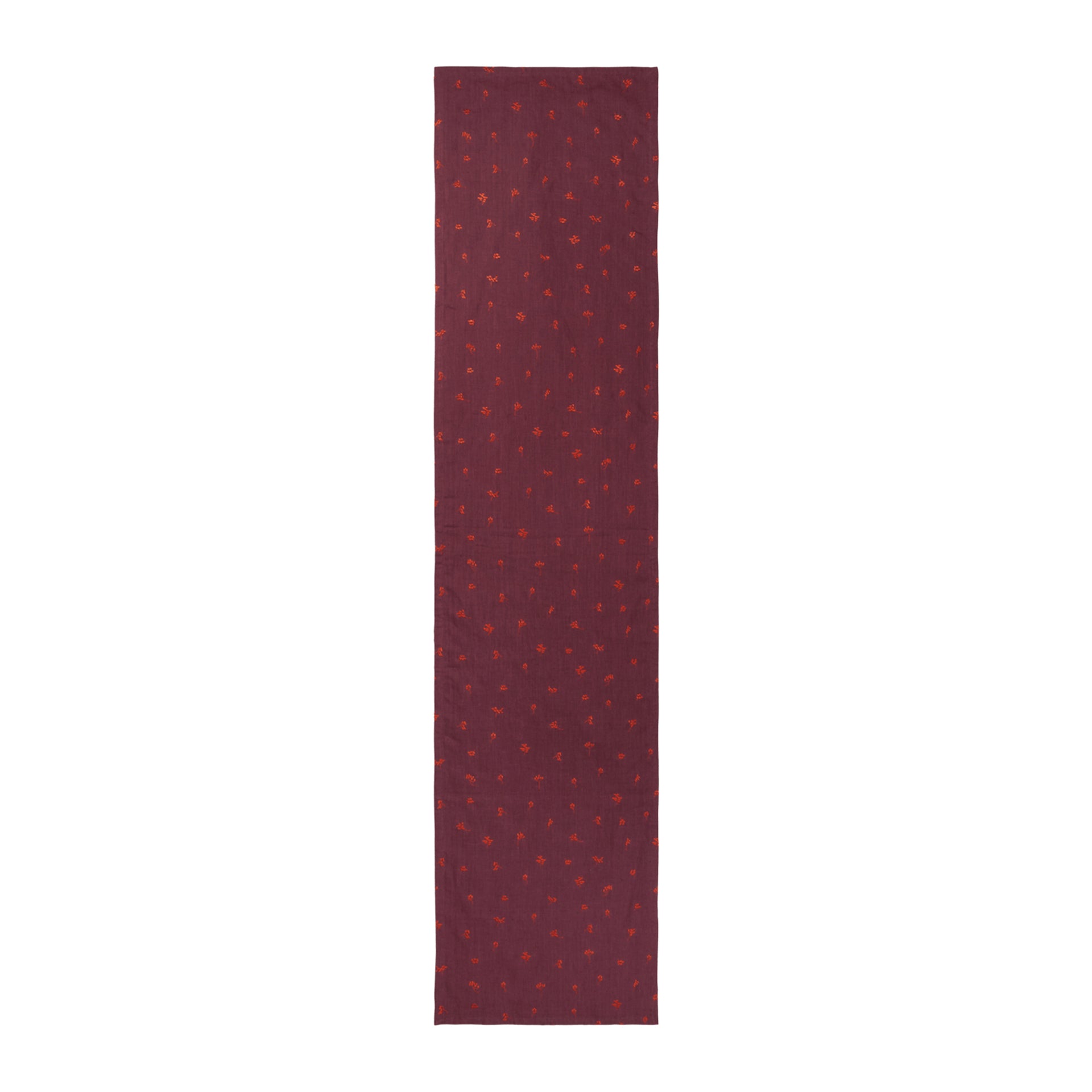 Ferm Living Baies Tafelkleed Loper - Dark Grape / Picante