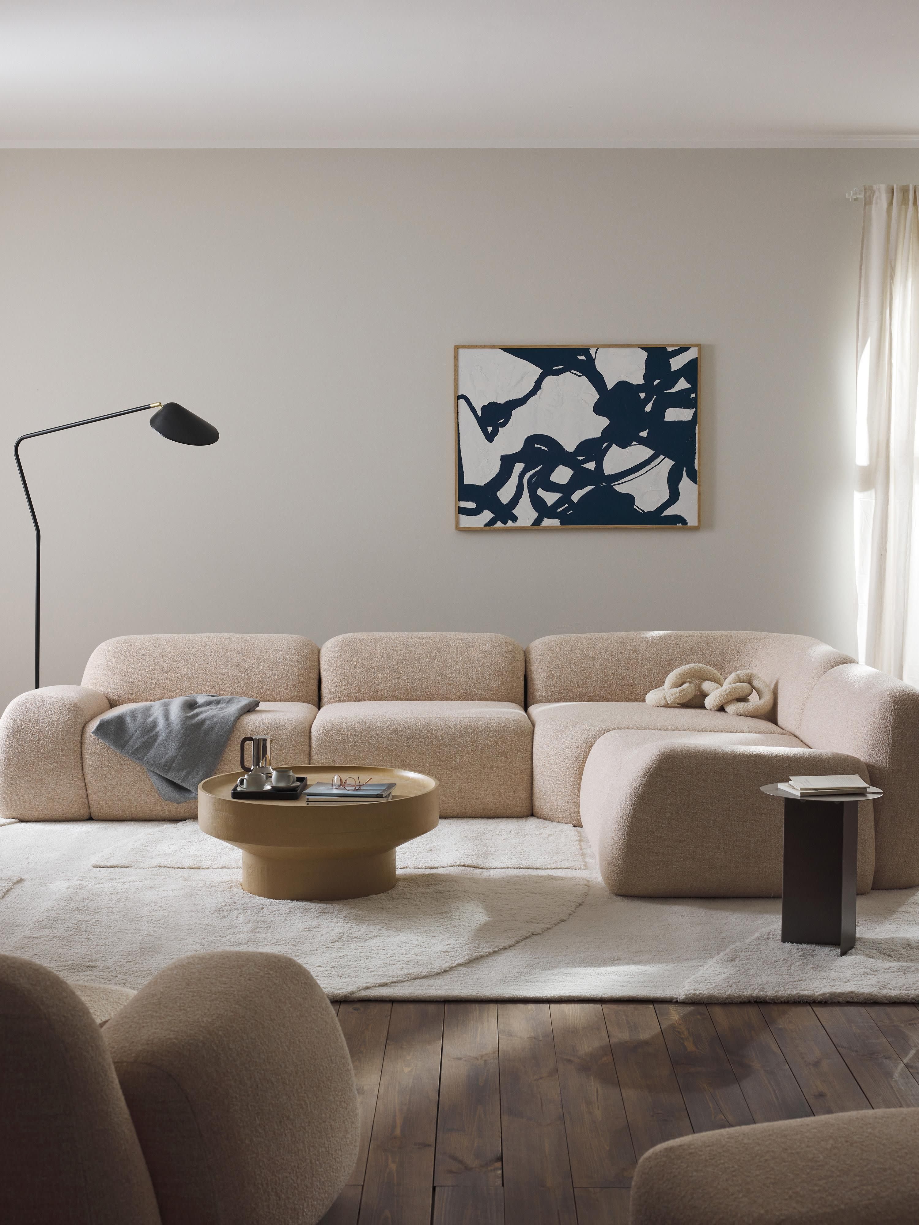 Modulares Bouclé-Ecksofa Wolke (4-Sitzer)