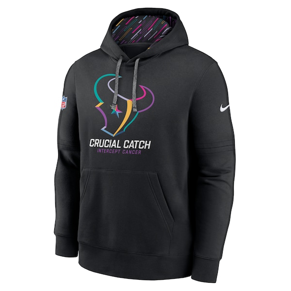 Houston Texans Nike 2024 NFL Crucial Catch Club Pullover Hoodie - Black