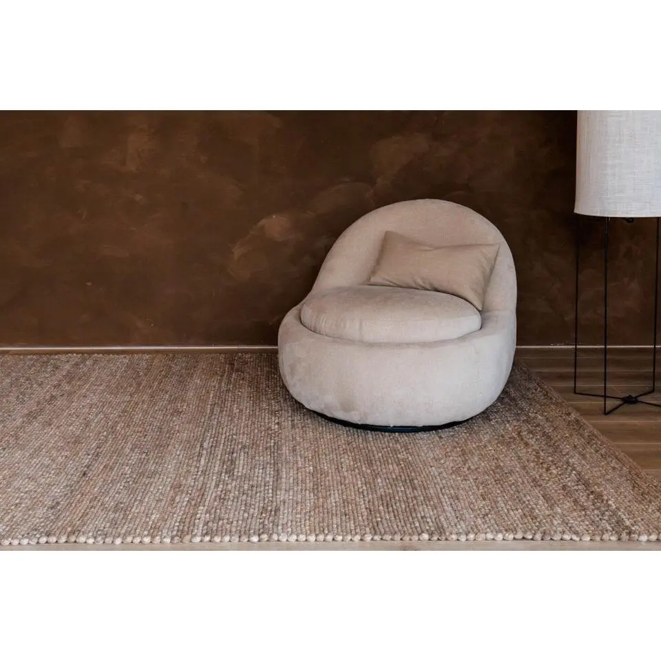 Interieur05 Wollen Vloerkleed lichtbruin Vik - 340 x 240 cm