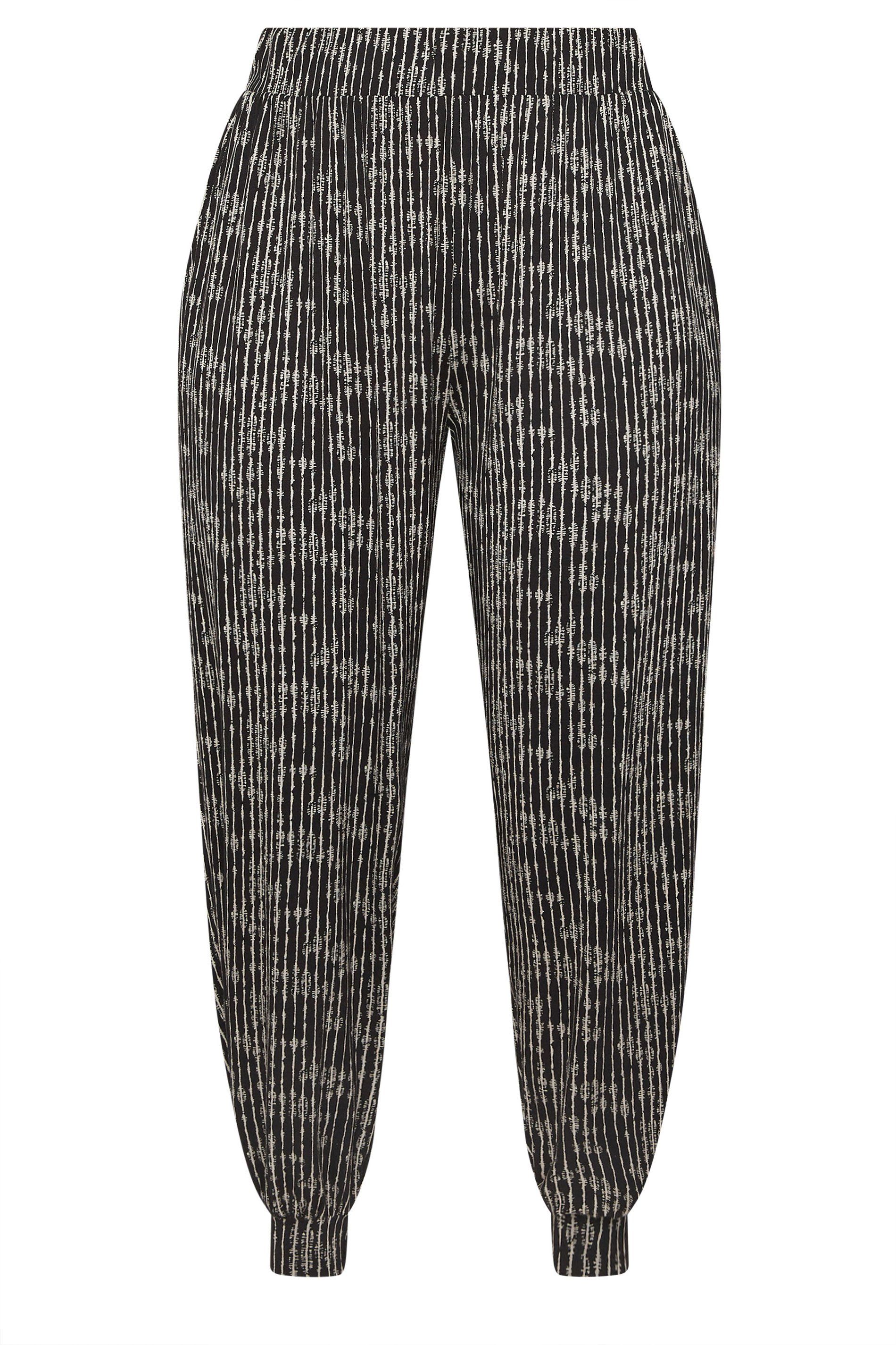 Yours Textured Cuffed Harem Trousers