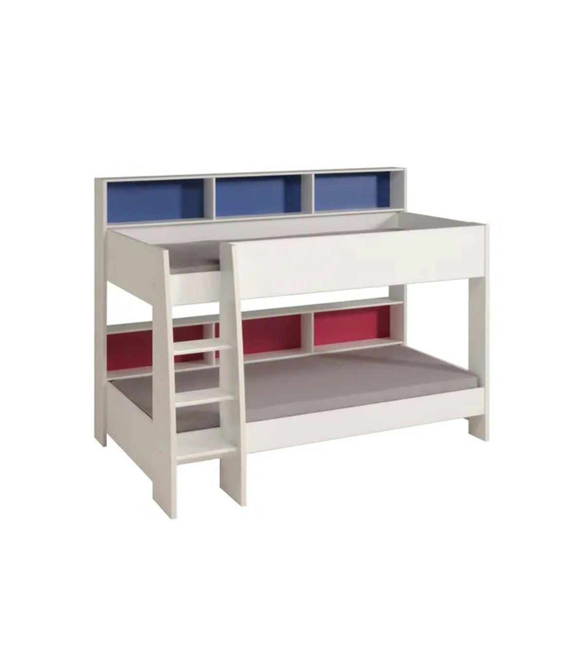 LEO - Lits Superposés avec Niches de rangement - 90x200 cm