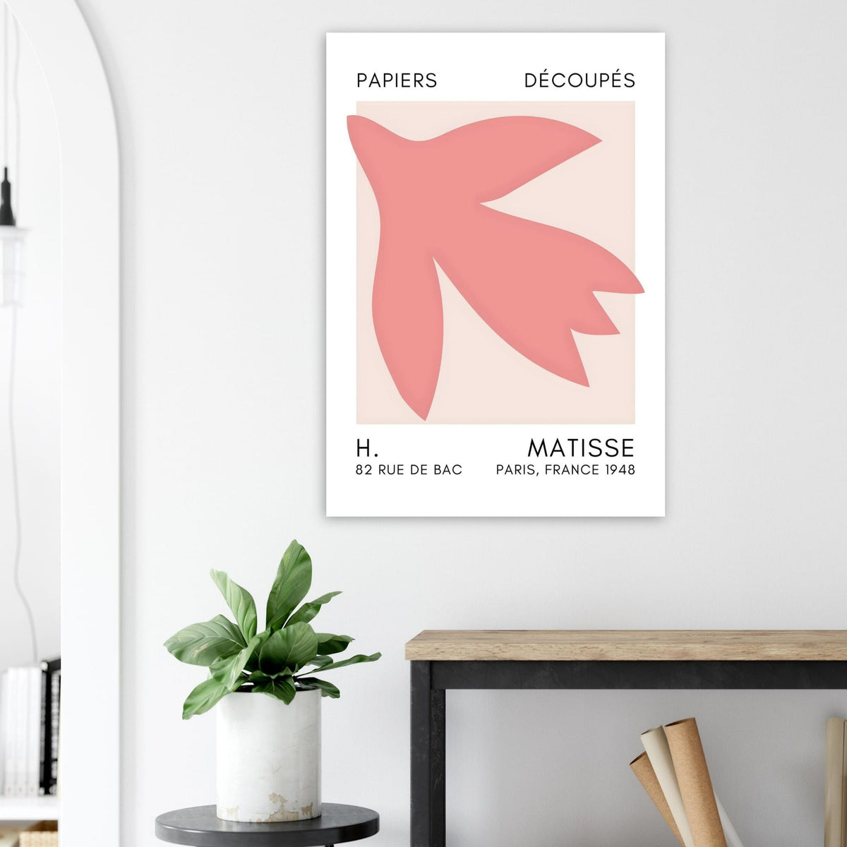 Artfulprints Poster Matisse – Shapes in the air taupe  - 70x100 cm - Taupe