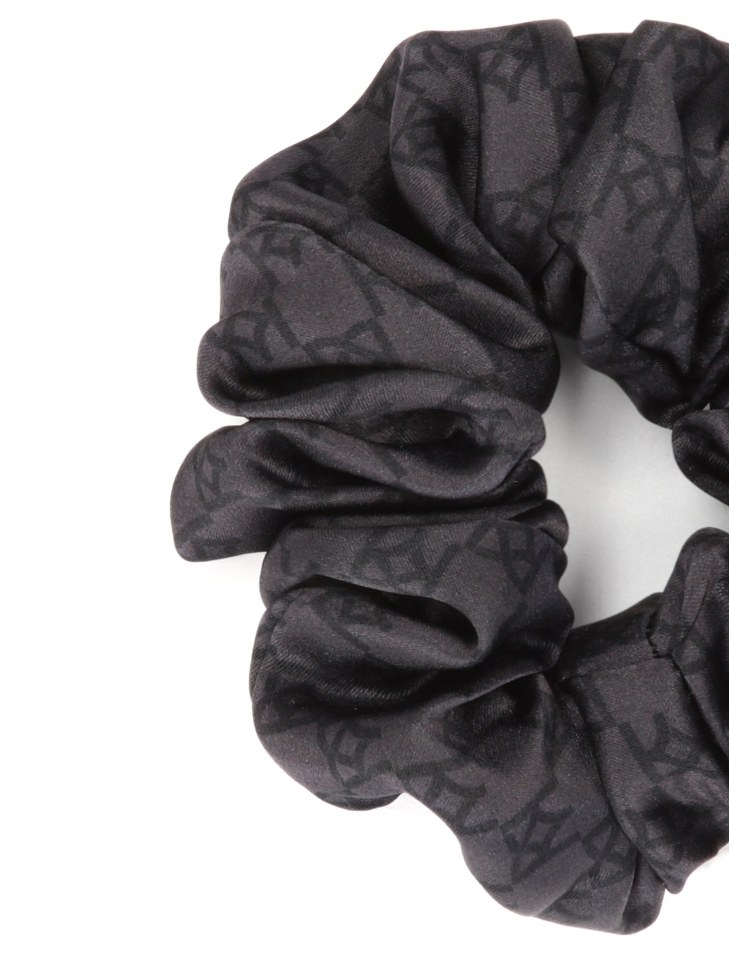 Satin black hair elastic