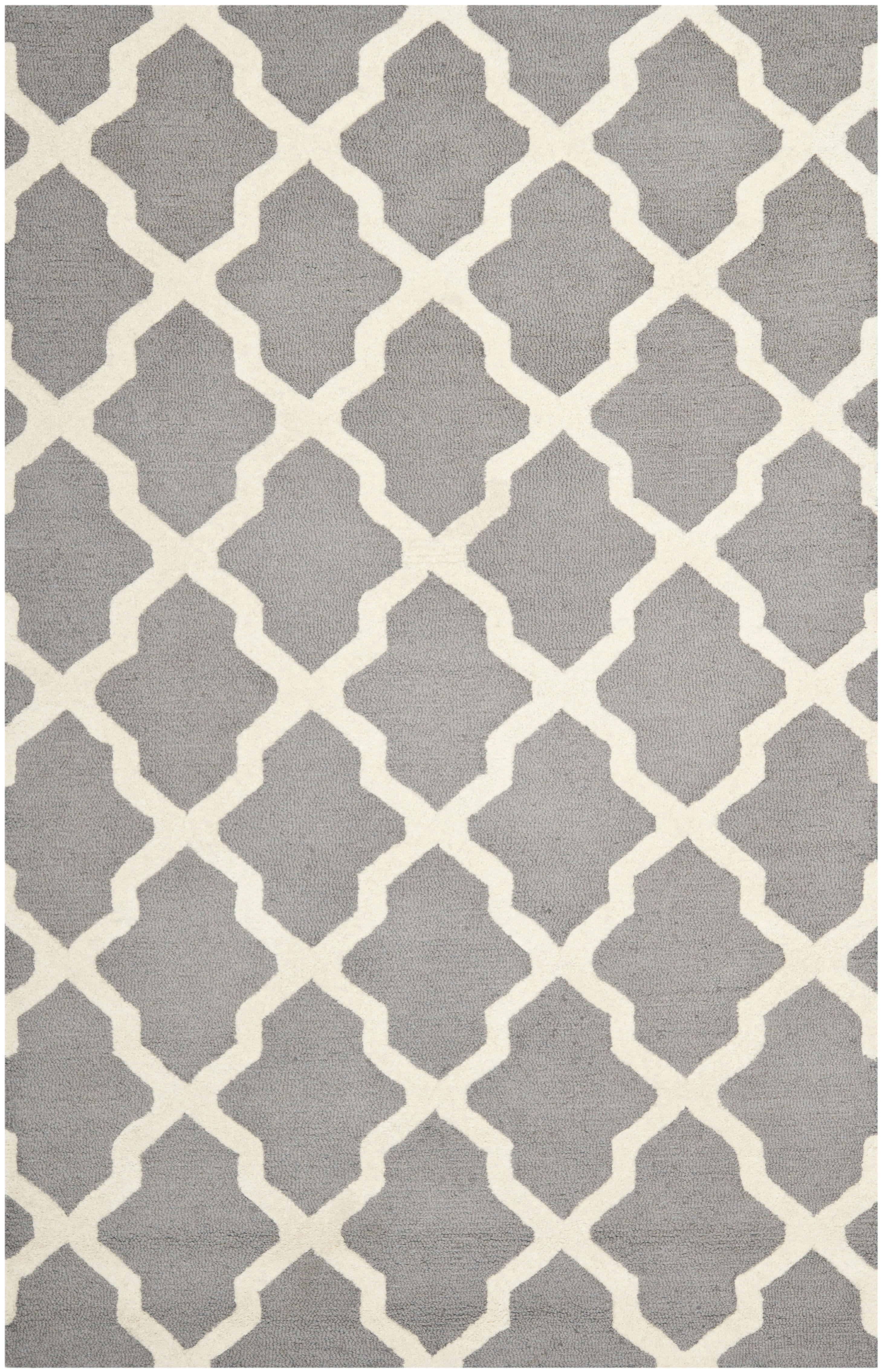 CAMBRIDGE - Tapis de salon interieur en argent & ivoire, 152 x 244 cm
