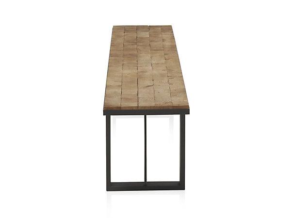 Banc en bois avec blocs couleur naturel