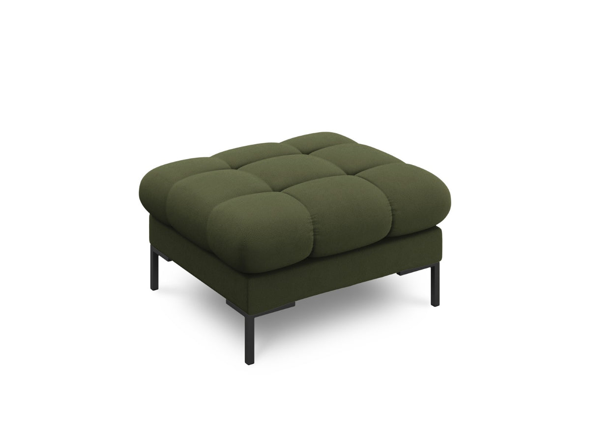 Cosmopolitan Design Poef Bali structurele stof, groente - 60x60x41cm