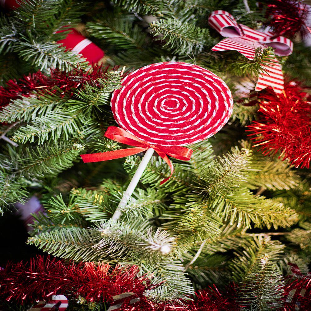 Sucette de No&euml;l à planter rouge Ø14xH40cm