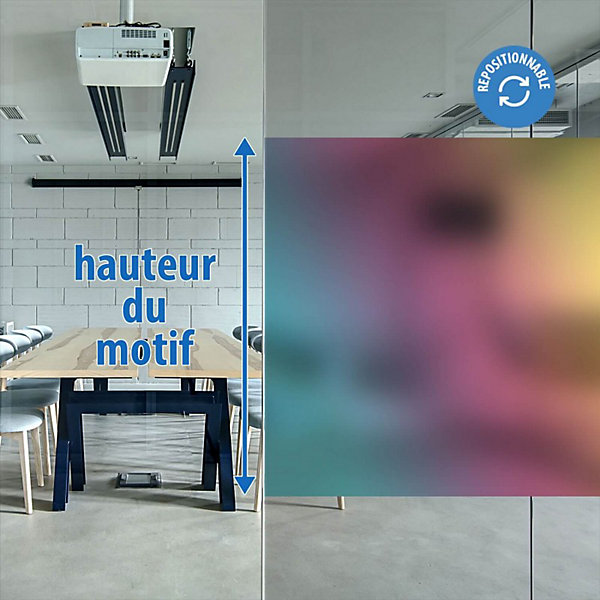 DIMEXACT - Film électrostatique dichroïque dépoli - 138 cm x 5 m - en Rouleau