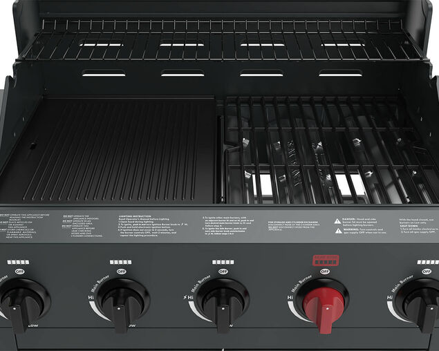 Downunder 5 Burner BBQ With Side Burner & Pro Sear Zone - Matt Grey