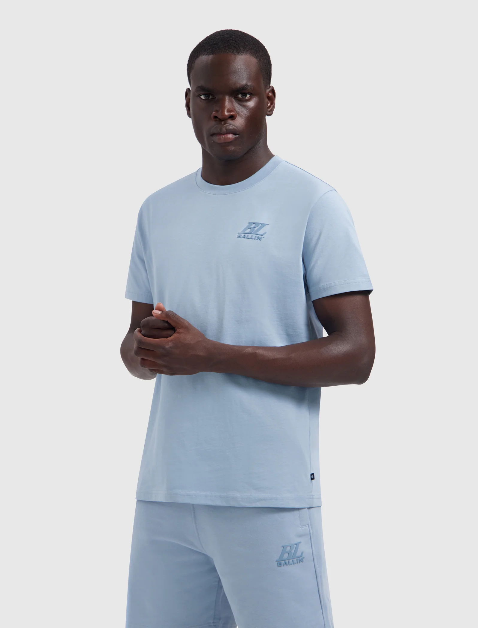 Monogram T-shirt | Blue Grey