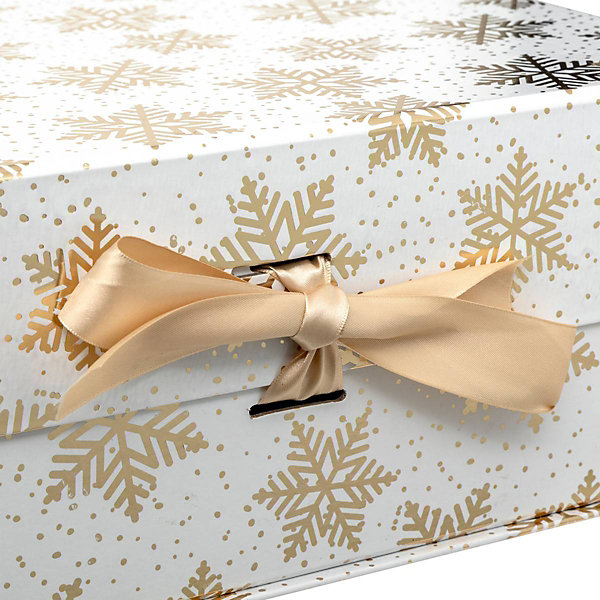 Boite kdo flocon etoiles or x3 - feeric lights &christmas