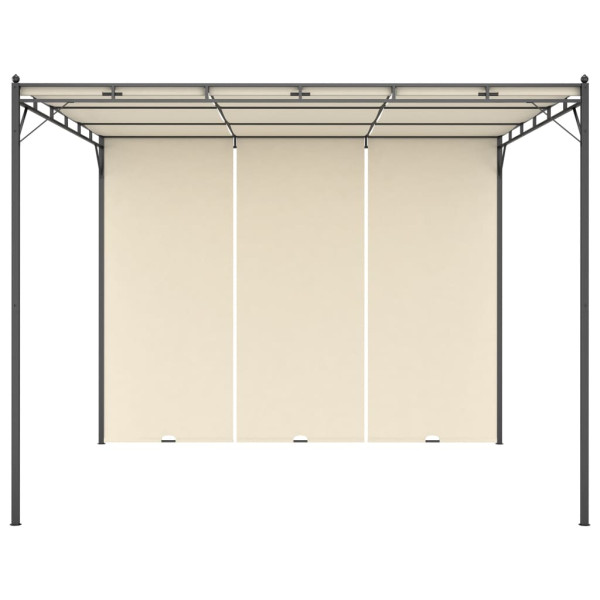 Zadaszenie ogrodowe Kremowy 3 x 3 x 2.25 m Tkanina vidaXL