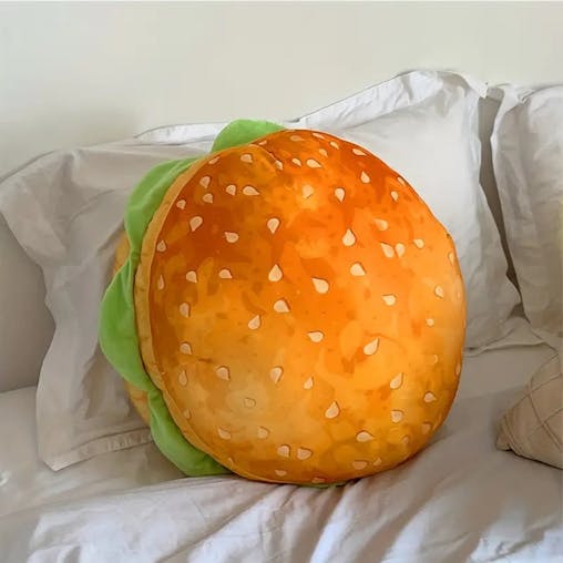 NNETM Delicious Burger Pillow Cushion