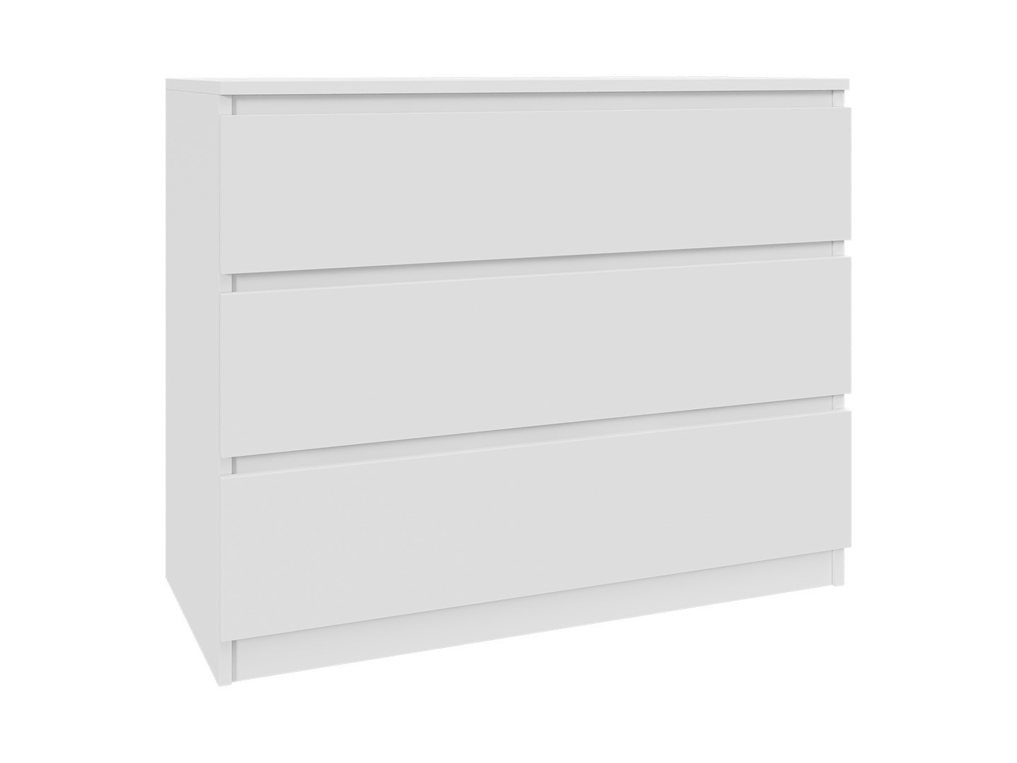 Komoda Biała 90 cm z 3 Szufladami - do salonu, sypialni