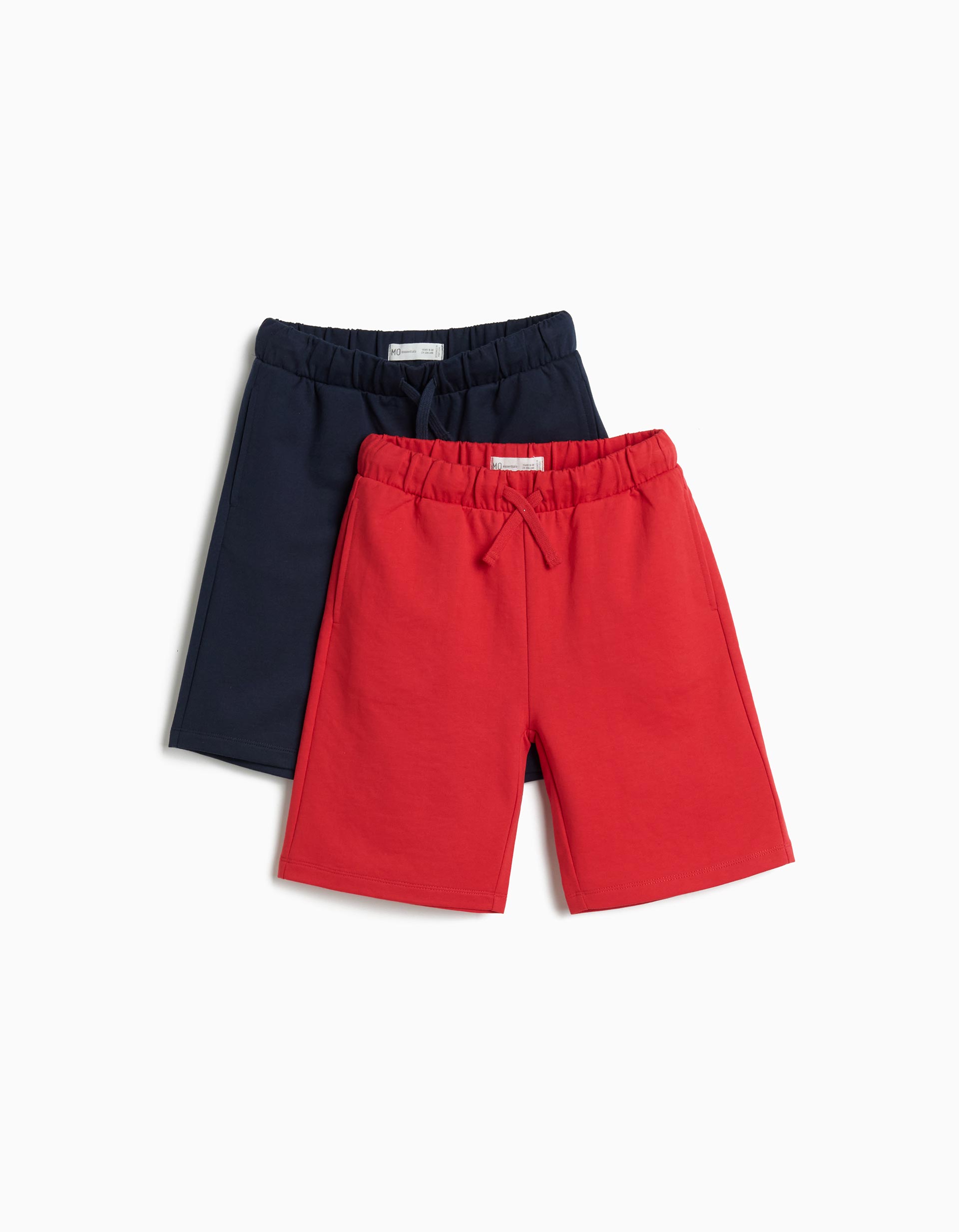 Pack 2 Calções de Felpa, Menino, Azul Escuro