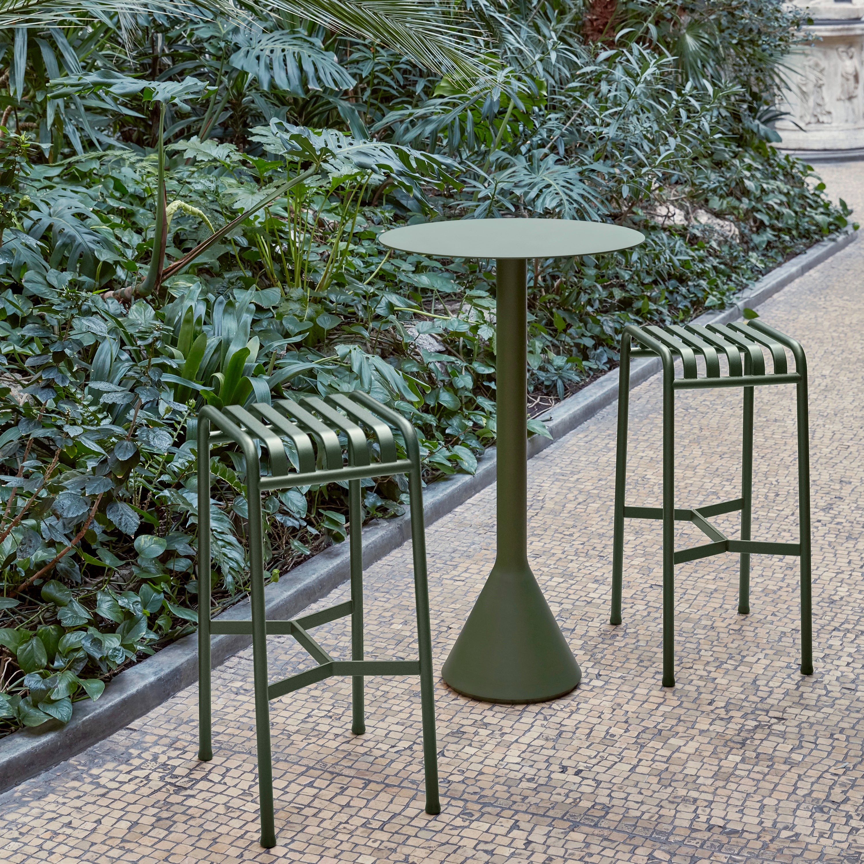 HAY Palissade Barkruk - Olijfgroen