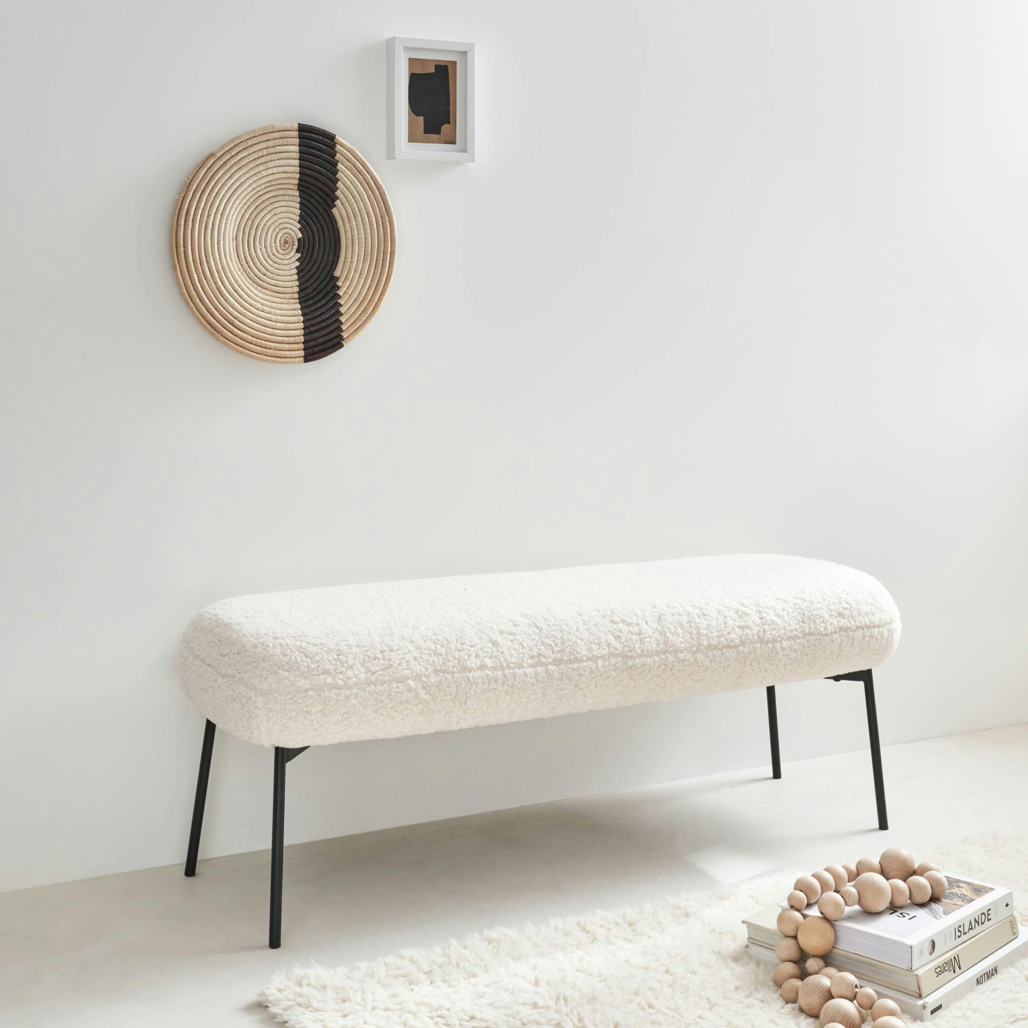 SHERPA - Banc, bout de lit avec revêtement bouclette